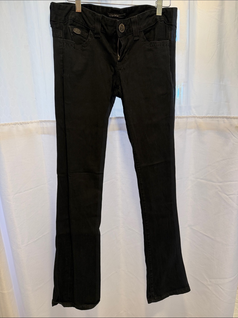 Guess Black Flare Wide-Leg Jeans